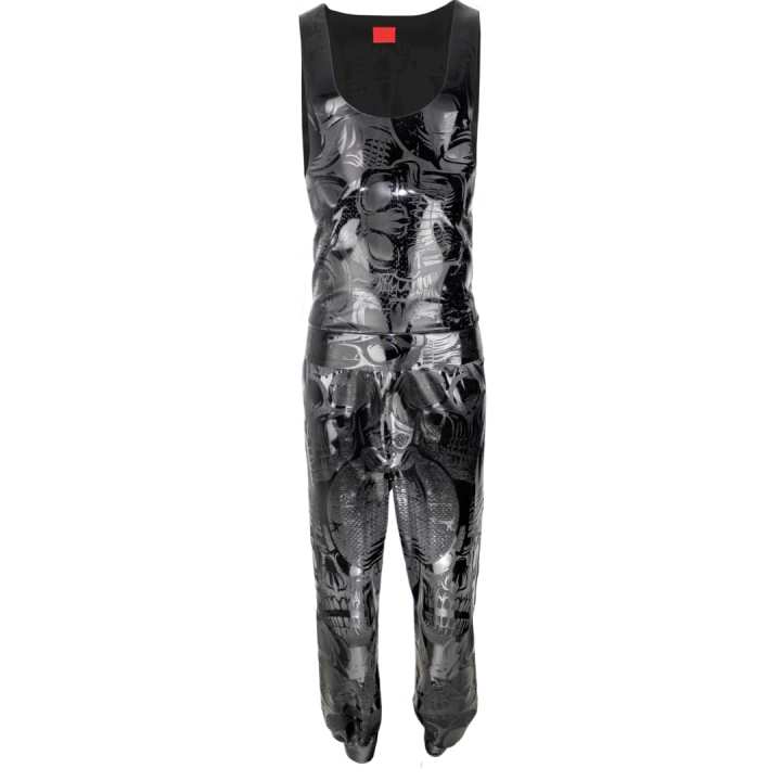 Outfit SKULL No.6 Latex Laser Edition Pants WIDE & Tanktop